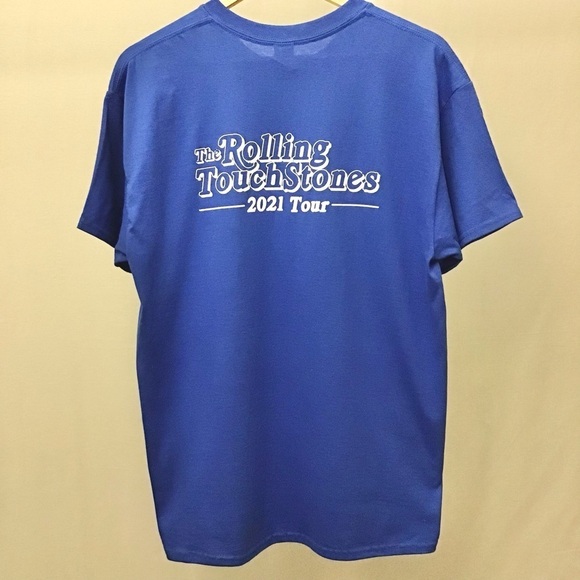 Rolling Stones T Shirt Size Large Men’s 2021 Concert Tour Tee Unisex Blue - Picture 2 of 8
